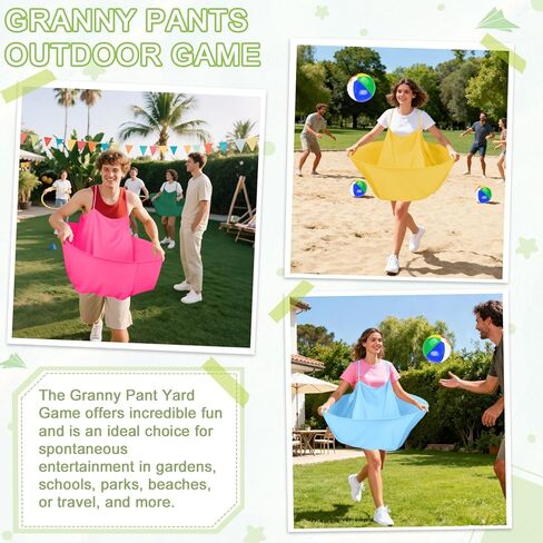 Granny Pants Yard Game Granny Pants Game with Strap Giant Yard Pant Toss Game Outdoor Party Game Granny Pants Outdoor Game with Bouncy Balls and Pump for Family Reunion Day Backyard Gatherings in Saudi Arabia