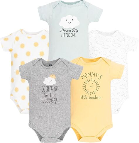 Hudson Baby Unisex Baby Cotton Bodysuits 5-Pack in Saudi Arabia