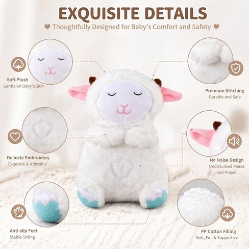 4 Pack Christian Baby Blanket Set with Praying Lamb Plush Toy Cross Comfort Baby Gifts Baptism Blanket for Newborns Toddlers in Kuwait