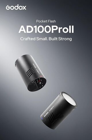 Godox AD100 Pro II AD100Pro II AD100ProII فلاش ستروب مع مجموعة AK-R1، نظام 2.4 جيجا هرتز X + وحدة 433 ميجا هرتز / 2 واط LED / 10 مستويات سطوع / 490 فرقعة كاملة الطاقة / 0.01-1.5 ثانية وقت إعادة التدوير / شحن USB-C / 1-256-1/1 in Kuwait