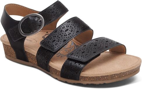 Aetrex Women's Lilly Orthopedic Adjustable Strappy Sandals for Women - Arch Support Leather Sandals Women in Saudi Arabia