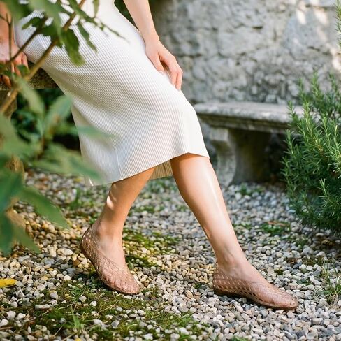 Women's Jelly Shoes, Slip On Jelly Ballet Flats, Hollow Out Comfort Summer Beach Shoes in Saudi Arabia