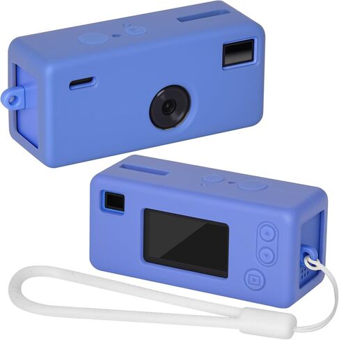 حافظة GWCASE من السيليكون لكاميرا Kodak CHARMERA الرقمية ذات سلسلة المفاتيح (صندوق أعمى 1987 كاميرا صغيرة) - غطاء واقي مقاوم للصدمات + 2 واقي شاشة وحزام معصم، فتحات دقيقة - شفافة (الجراب فقط) in Kuwait