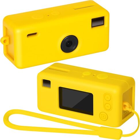 حافظة GWCASE من السيليكون لكاميرا Kodak CHARMERA الرقمية ذات سلسلة المفاتيح (صندوق أعمى 1987 كاميرا صغيرة) - غطاء واقي مقاوم للصدمات + 2 واقي شاشة وحزام معصم، فتحات دقيقة - شفافة (الجراب فقط) in Kuwait