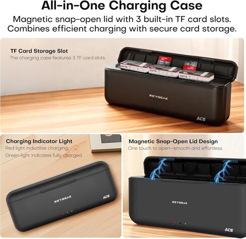REYGEAK Battery and Charger for Insta360 Ace Pro 2/Ace Pro,2 Pack 1900mAh Batteries Charger Set with Triple Charging Slots,Compatible with Insta360 Ace/Ace Pro Action Camera in Kuwait