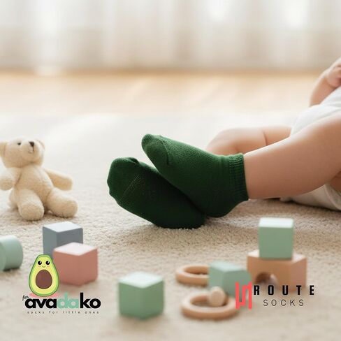 Baby Toddler Ankle Socks 5 Pairs | Soft Cotton Crew Socks for Boys & Girls | Newborn Infant Kids Breathable Seamless Sock Set in Kuwait