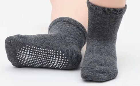Eohak 6 Pairs Baby Non Slip Grip Ankle Socks Grip Crew Socks with Anti Skid Soles for Infants Toddlers Kids Boys Girls in Saudi Arabia