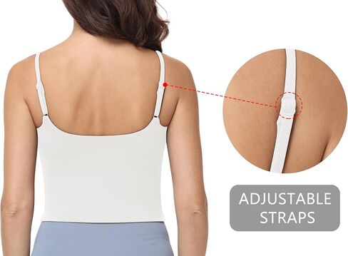 Foucome Nursing Tank Tops for Breastfeeding Scoop Neck U Back Adjustable Straps Nursing Camisoles Yoga Workout Shirts in Saudi Arabia