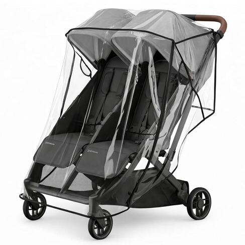 غطاء المطر لـ UPPAbaby Minu Duo من SASHA'S - فتحات تهوية، وصول بسحاب، درع الطقس، غطاء الرياح (عربة الأطفال غير متضمنة) in Kuwait
