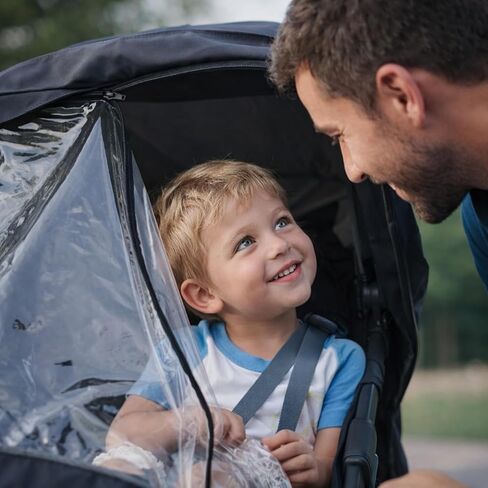 غطاء المطر يناسب عربة الأطفال الفردية Thule Urban Glide 3، عربة الأطفال المقاومة للماء والرياح مع نافذة بسحاب، وفتحات تهوية قابلة للتنفس، وشرائط عاكسة وحقيبة تخزين، واقي لجميع المواسم in Kuwait