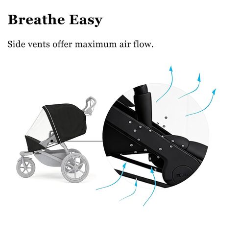 غطاء المطر يناسب عربة الأطفال الفردية Thule Urban Glide 3، عربة الأطفال المقاومة للماء والرياح مع نافذة بسحاب، وفتحات تهوية قابلة للتنفس، وشرائط عاكسة وحقيبة تخزين، واقي لجميع المواسم in Kuwait