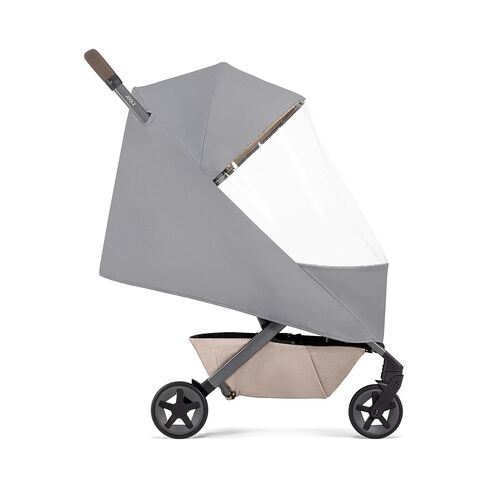 غطاء مطر Joolz AER+/2 Buggy - ملحق عربة أطفال شتوية مقاوم للرياح ومقاوم للماء - درع شفاف للطقس أثناء السفر للحماية من الشمس والغبار والثلج - تخزين مدمج وسهل - رمادي in Kuwait