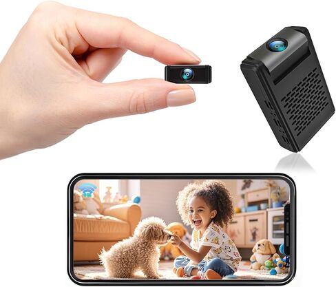 beturnown Hidden Camera - Mini Security Camera, 4K Wireless Nanny Cam with Free Cloud Storage, 180° Rotating Lens, Motion Detection, Night Vision, Support WiFi & Offline Recording in Kuwait