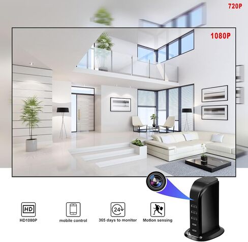 1080P WiFi Portable Security Camera, USB Charger Camera with Night Vision for Home, Baby & Pet Monitoring in Kuwait