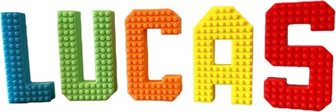 Custom Building Block Wall Letters, Personalized Name Display, Rainbow Colored Brick Style Alphabet Decor, Customizable in Kuwait