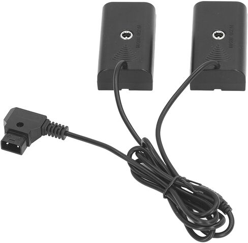D - Tap to NP - F970 F570 F550 Dummy Battery, 2 - in - 1 DC Coupler for Digital Camera and LED Light, Dual F550 Output 7.4V 3A with 1.2m Cable for Ninja V Monitor in Kuwait