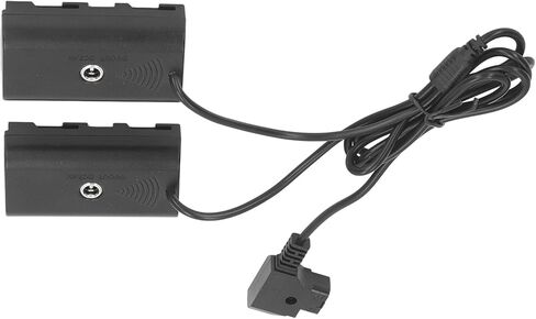 D - Tap to NP - F970 F570 F550 Dummy Battery, 2 - in - 1 DC Coupler for Digital Camera and LED Light, Dual F550 Output 7.4V 3A with 1.2m Cable for Ninja V Monitor in Kuwait