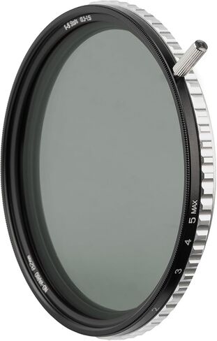 NiSi - لون حقيقي 86 مم ND-Vario + قطعة قماش للتنظيف - مرشح ND متغير 1-5 توقفات (ND2-ND32)، زجاج بصري مطلي بالنانو مقاوم للغبار ومقاوم للماء، بدون تظليل، مع علبة مرشح العدسة وغطاء العدسة in Kuwait