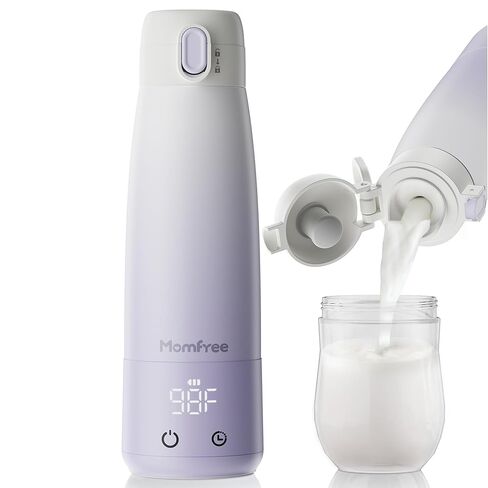 Portable Bottle Warmer for Breastmilk: Baby Milk Warmer with Smart Touch LED Temperature Control | Food-Grade Cordless On The Go Heating Bottle - 5 Mins Quick Milk Heating & Water 12 Ounces in Saudi Arabia