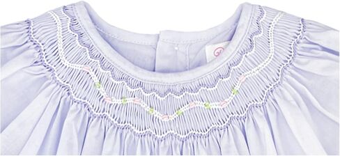 Petit Ami Baby Girls’ Smocked Daygown with Voile Insert, Preemie, Lavender in Kuwait