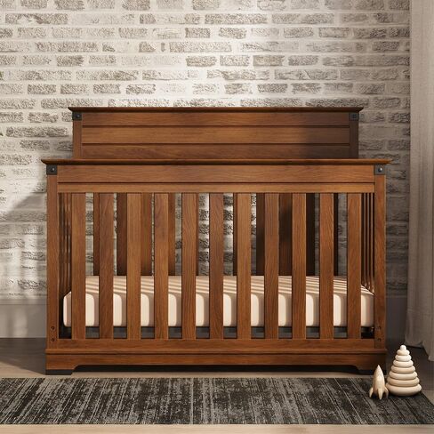 Child Craft Redmond 3-Piece Nursery Set, Includes 4-in-1 Convertible Crib, Dresser, and Chest (Coach Cherry) in Kuwait
