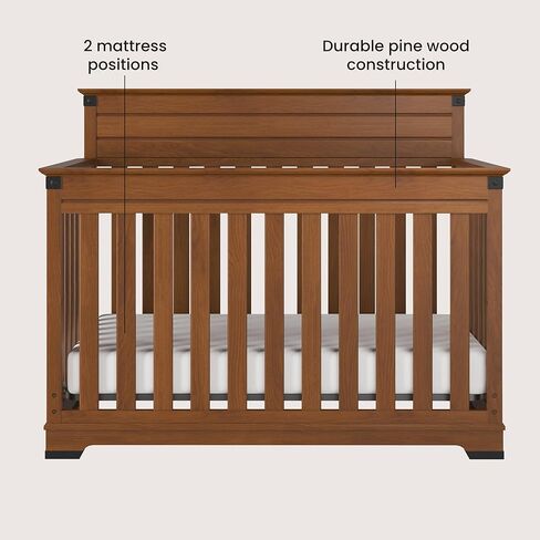 Child Craft Redmond 3-Piece Nursery Set, Includes 4-in-1 Convertible Crib, Dresser, and Chest (Coach Cherry) in Kuwait