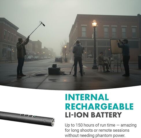 طقم ميكروفون Movo XLR Shotgun & Boom Pole - حزمة تسجيل الصوت للموقع الاحترافي مع ميكروفون Shotgun وBoompole مع كابل XLR داخلي لصناعة الأفلام، ENG، وبث الصوت in Kuwait