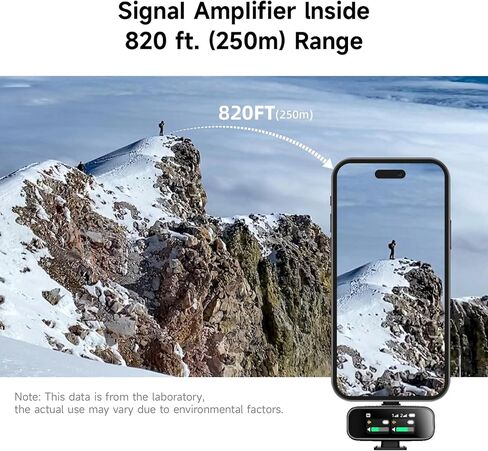 ميكروفون Lavalier لاسلكي لكاميرا iPhone وAndroid والكمبيوتر مع علبة شحن، صوت عالي 48 كيلو هرتز/24 بت، وإلغاء الضوضاء بتقنية الذكاء الاصطناعي لتسجيل الفيديو والصوت in Kuwait