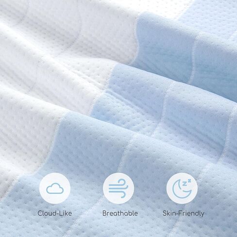 TeQsli Crib Mattress, Breathable Memory Foam Toddler Mattress, with Removable Machine Washable Cover, Fits Standard Baby & Toddler Bed (52" x27.6" x4.5") in Kuwait