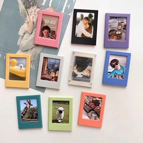 9-Count Mini Photo Frames, Durable Colorful Plastic Desktop Holders for Small Memories,Gift for Photographers in Kuwait