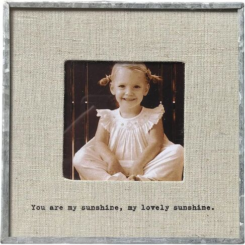 Sugarboo Handmade Linen Photo Frame 6x6 - 'You Are My Sunshine' - Perfect for Baby Showers, Nursery Decor, and Family Gifts in Saudi Arabia