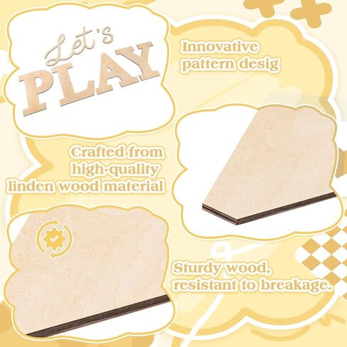 Kigley 17 Inch Let's Play Nursery Sign Wooden Playroom Wall Decor Let's Play Playroom Wall Plaques Decoration for Kids Toddler Nursery Room Home Classroom Decor in Kuwait