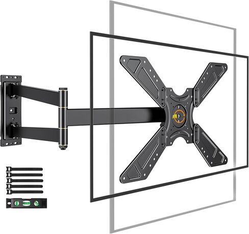 FORGING MOUNT 42 inch Long Arm TV Wall Mount with Power Strip, Full Motion Long Extension Articulating Corner TV Mount for 37 to 80 Inch Flat/Curve TVs, MAX VESA 600x400mm, Holds up to 110 lbs in Kuwait