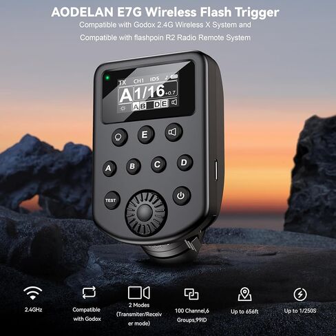 جهاز إرسال واستقبال فلاش لاسلكي لمضات Godox وFlashpoint؛ 5 مجموعات تحكم، 32 قناة، جهاز إرسال فلاش OLED لكاميرات Canon لسوني ونيكون وكاميرات Fujifilm أحادية الاتصال (غير TTL/HSS) in Kuwait