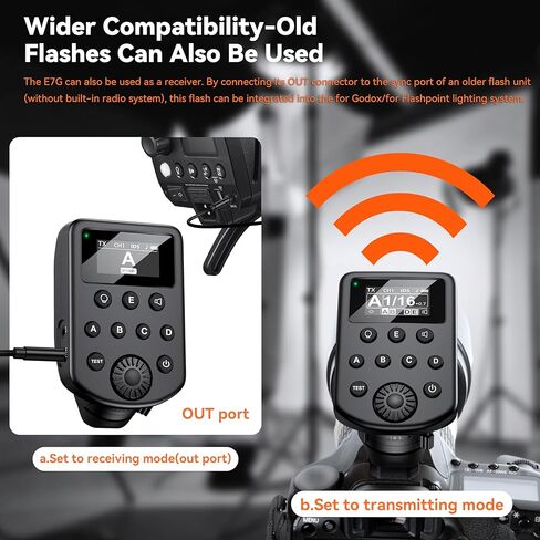 جهاز إرسال واستقبال فلاش لاسلكي لمضات Godox وFlashpoint؛ 5 مجموعات تحكم، 32 قناة، جهاز إرسال فلاش OLED لكاميرات Canon لسوني ونيكون وكاميرات Fujifilm أحادية الاتصال (غير TTL/HSS) in Kuwait