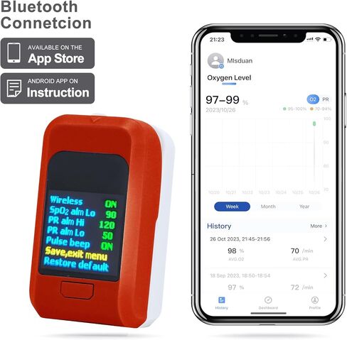 جهاز مراقبة الأكسجين للأطفال مع تطبيق Bluetooh، يتتبع معدل ضربات قلب الطفل، مستوى الأكسجين، جهاز مراقبة نوم الطفل، شريط قدم قابل للتعديل للأطفال من عمر 0 ​​إلى 36 شهرًا، للاستخدام غير الطبي فقط in Kuwait