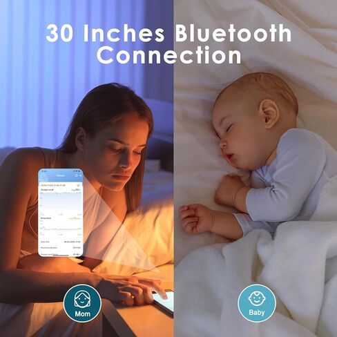 جهاز مراقبة الأكسجين للأطفال مع تطبيق Bluetooh، يتتبع معدل ضربات قلب الطفل، مستوى الأكسجين، جهاز مراقبة نوم الطفل، شريط قدم قابل للتعديل للأطفال من عمر 0 ​​إلى 36 شهرًا، للاستخدام غير الطبي فقط in Kuwait