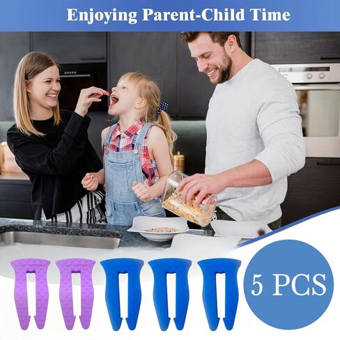 Universal Stove Knob Locks(2Pack Purple + 3Pack Blue) Child Proof Gas Stove Safety Lock with Key, Easy Install No Tools Needed, Heat Resistant Baby Proofing Essentials for Kitchen Cooktop in Kuwait