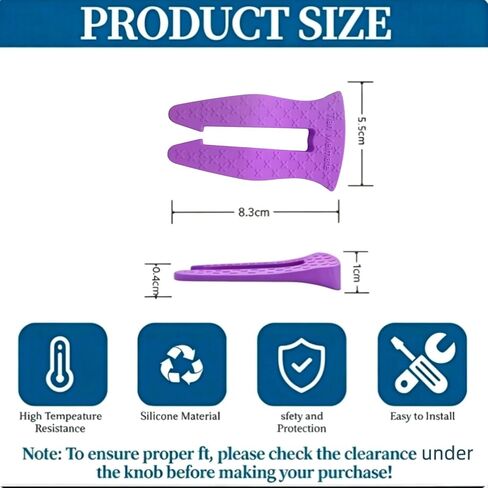 Universal Stove Knob Locks(2Pack Purple + 3Pack Blue) Child Proof Gas Stove Safety Lock with Key, Easy Install No Tools Needed, Heat Resistant Baby Proofing Essentials for Kitchen Cooktop in Kuwait