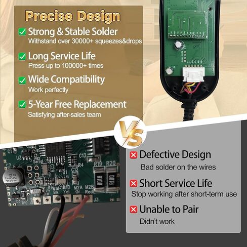 ZKAD-5 5 Pin Lift Chair Remote Only Fit for 2 Motors Golden and Ultra Comfort Chairs with 11 Button(Include SIT or Home, Not Twilight) Remote, Recliner Hand Control Part 5-Years Free Replacement in Saudi Arabia