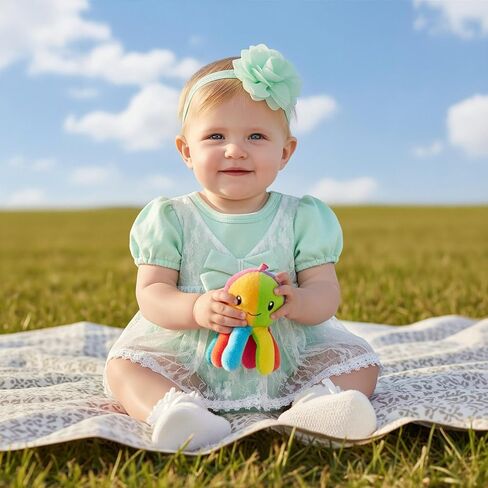 Preemie-18 أشهر طفلة توتو رومبير الرضع تول الدانتيل فساتين ملابس الصيف نفخة الأكمام وتتسابق in Kuwait