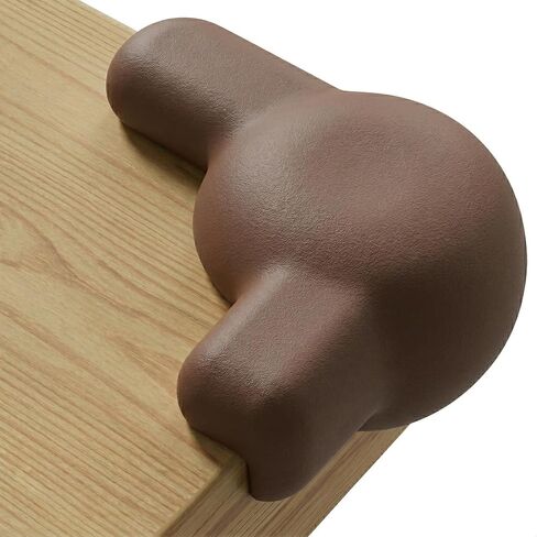 Silicone Corner Protectors for Baby Proofing – Soft Adhesive Corner Guards for Tables & Furniture, Child Safety Edge & Corner Bumpers. Protects Toddlers from Sharp Edges (12 Pack/Brown) in Kuwait