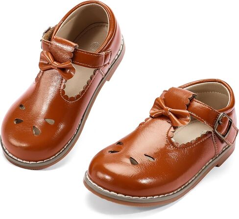 Toddler Little Girl Classic Mary Jane Uniform Shoes T-Strap Ballet Dress Flats for Girl Party Wedding School Shoes in Kuwait