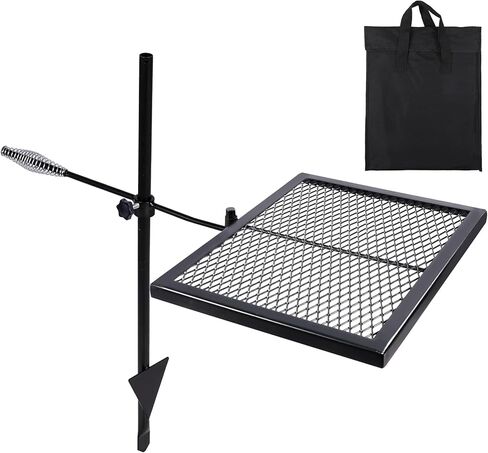 Redcamp قابلة للطي غير القابل للصدأ شواء Campfire Grill ، Fire Fire Portable Pit Grill Over Fire Pit ، Feather Steel Hastr in Kuwait