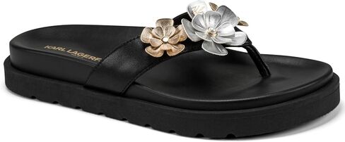 KARL LAGERFELD Womens Hayze Fleur Flip Flop مزين بالزهور in Kuwait