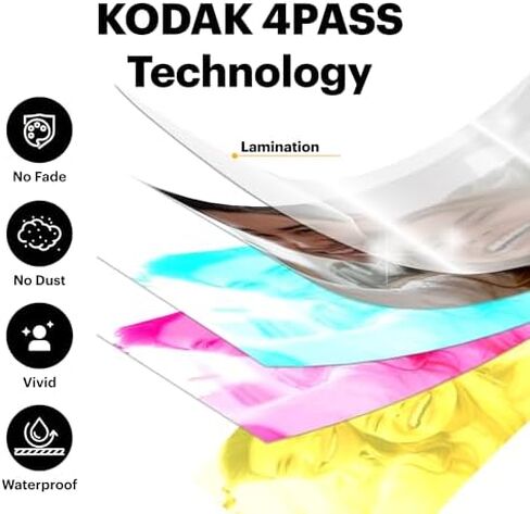 KODAK Mini 2 Retro 2x3" Portable Photo Printer, 98 Sheets, Bluetooth Smartphone Printer for iPhone & Android, Instant Color Prints, 4PASS Dye Sublimation, Black in Kuwait