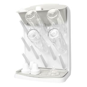 Ubbi Vertical Baby Bottle Drying Rack, Space Saving Countertop Drying Rack Baby Organizer, Oat in Saudi Arabia