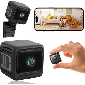 Spy Camera Hidden Camera, 4K Mini Cameras with Motion Detection, for Nanny Cam Wireless Surveillance for Indoor Home and Office Black in Saudi Arabia