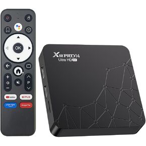 Android TV Box 14.0، 2025 Android Box RK3518pro 2GB 32GB يدعم 4K 8K WiFi 6 2.4G/5.8G ثنائي النطاق WiFi HDR10+ 100M Ethernet Bluetooth 5.0 USB 3.0 صندوق ذكي مع جهاز تحكم عن بعد صوتي in Kuwait