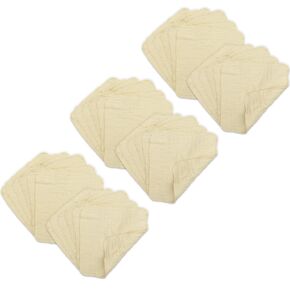 OsoCozy Muslin Baby Wipes – 12 Count 100% Unbleached Cotton, Reusable Cloth Wipes for Sensitive Skin, Quick-Drying, Chemical-Free, 15-Pack (9"x9" Pre-Wash Size) in Kuwait